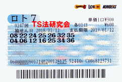 第246回 5等3本・6等2本当選!