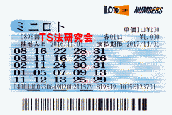 ミニロト第896回では4等1本当選!
