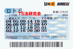 ロト６ 第1,128回　４等１本・５等８本当選！