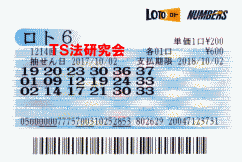 ロト6 第1,214回　4等1本・5等7本当選！