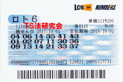 ロト6 第1,214回 4等1本・5等7本当選!