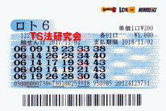 ロト6 第1,223回 5等12本当選!