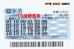 ロト6 第1,240回　４等１４本・５等６１本当選！