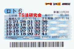 ロト6 第1,240回　４等１４本・５等６１本当選！