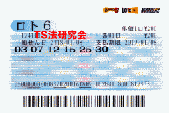 ロト6 第1,241回 5等4本当選!