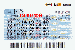 ロト6 第1,293回 5等3本当選!