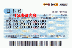 ロト6 第1,294回 5等5本当選!