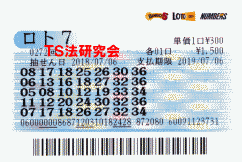 ロト7 第272回 5等4本・6等5本当選!