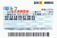 ロト7 第107回 5等4本・6等6本当選!