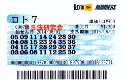 ロト7 第69回で5等3本・6等3本当選!