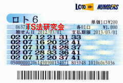 ロト6第637回では4等12本・5等77本当選!