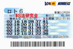 ロト6第637回では4等12本・5等77本当選!