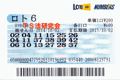 ロト6 第904回では5等6本当選!
