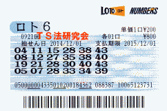 ロト6 第921回では5等4本当選!