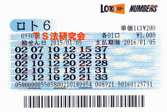 ロト6 第930回では4等1本・5等14本当選!