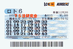 ロト6 第955回では5等17本当選!