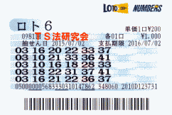 ロト6 第981回では5等30本当選!