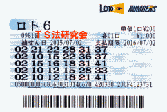 ロト6 第981回では5等30本当選!