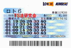 ロト6第646回では4等2本・5等45本当選!