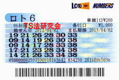 ロト6第646回では4等2本・5等45本当選!