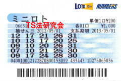 ミニロト第663回では4等14本当選!