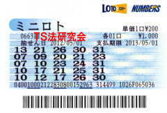 ミニロト第663回では4等14本当選!