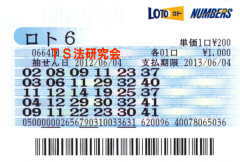 ロト6第664回では5等9本当選!