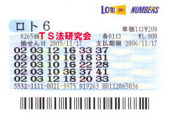 ロト6 当選券