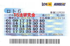 第546回 ロト6 抽選日 2011年4月14日